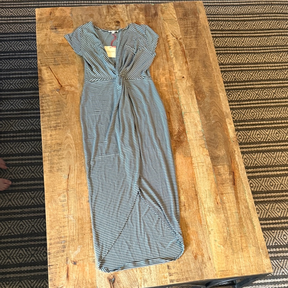 Rolla Coster Black and White Striped Maxi Dress